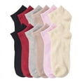 thumbnail image 1 of 12 Pairs Women's Ankle Socks Low Cut Thin Athletic Lightweight All Season Cute Comfort Cozy Breathable Sweat-absorbing Anti-Slip Comfy Value Pack, 1 of 7