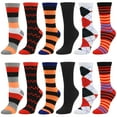 thumbnail image 1 of 12 Pairs Women’s Colorful Crew Socks Patterned Novelty Fun Socks for Girls Cotton Casual Debra Weitzner, 1 of 6