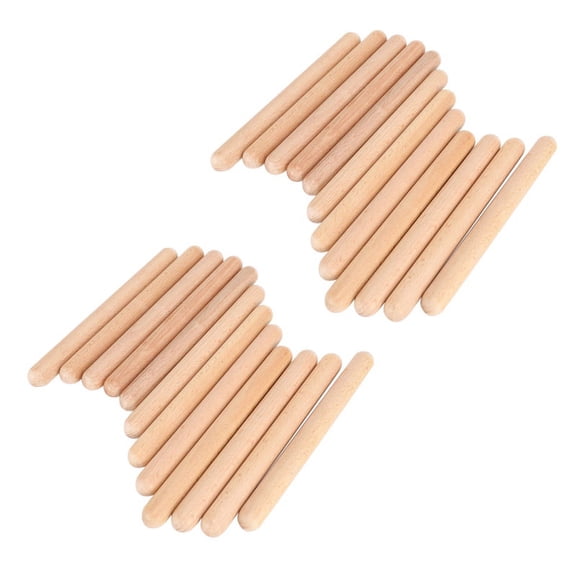 12 Pairs Wood Claves Musical Percussion Instrument Rhythm Sticks Percussion Rhythm Sticks Children Musical Toy