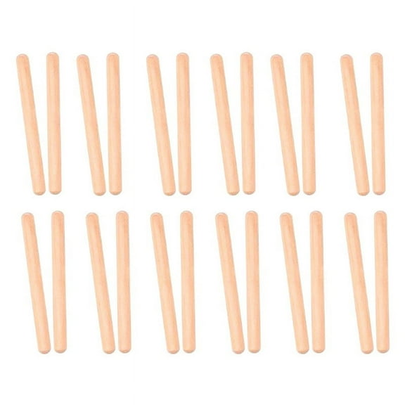 12 Pairs Wood Claves Musical Percussion Instrument Rhythm Sticks Percussion Rhythm Sticks Children Musical Toy