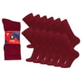 thumbnail image 1 of 12 Pairs of Cotton Diabetic Non-Binding Neuropathy Crew Socks (Red - Size 9-11), 1 of 3