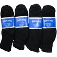 thumbnail image 1 of 12 Pairs of Mens Black Diabetic Ankle Socks 13-15 King Size Made in USA, 1 of 3