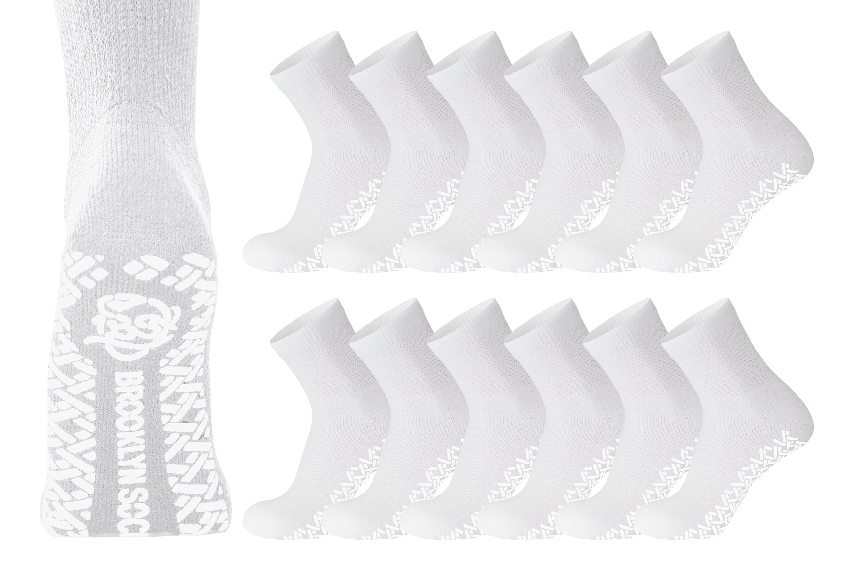 Men's Non Skid Diabetic Socks, Cotton With Rubber Gripper Bottom, Size –  Brooklyn Socks