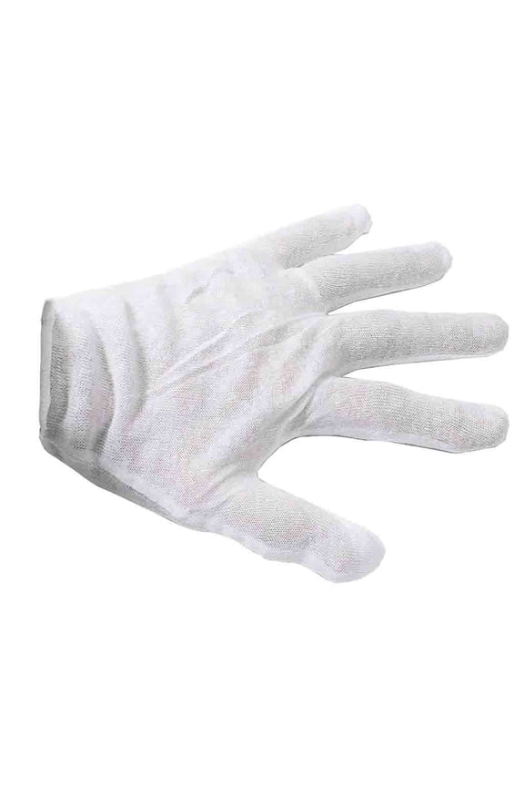 12 Pairs of Regular Soft White Cotton Blend Gloves