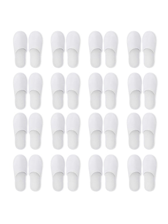 12 Pairs of Spa Flip-flops Disposable Slippers Suitable for Hotel Guests Closed Toe Super Comfortable Men or Women
