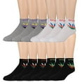 thumbnail image 1 of 12 Pairs of WSD Mens Ankle Socks, No Show Athletic Sports Socks (Assorted), 1 of 5