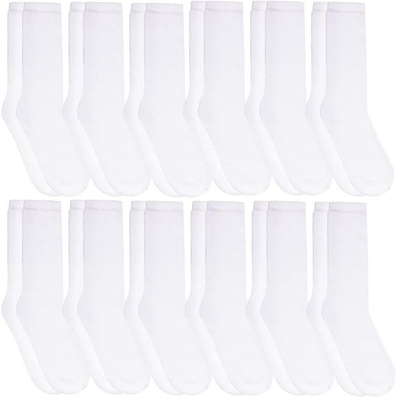 12 Pairs of Yacht & Smith Men's Value Pack of Ring Spun Cotton Crew Socks