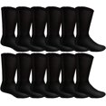 thumbnail image 1 of 12 Pairs of Yacht & Smith Women Value Pack of Ring Spun Cotton Crew Diabetic, Nephropathy Socks, 1 of 5