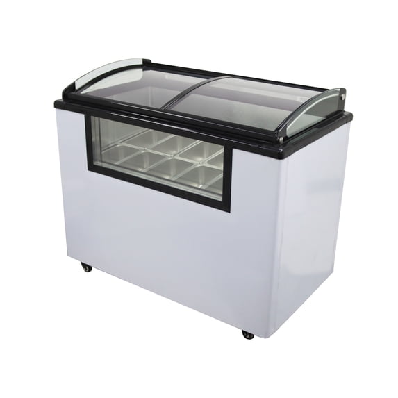 12 Pan Ice Cream Showcase Gelato Dipping Cabinet Freezer Ice Cream Dipping Cabinet