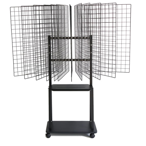 12-Panel Large Floor-standing Drying Rack Display Stand