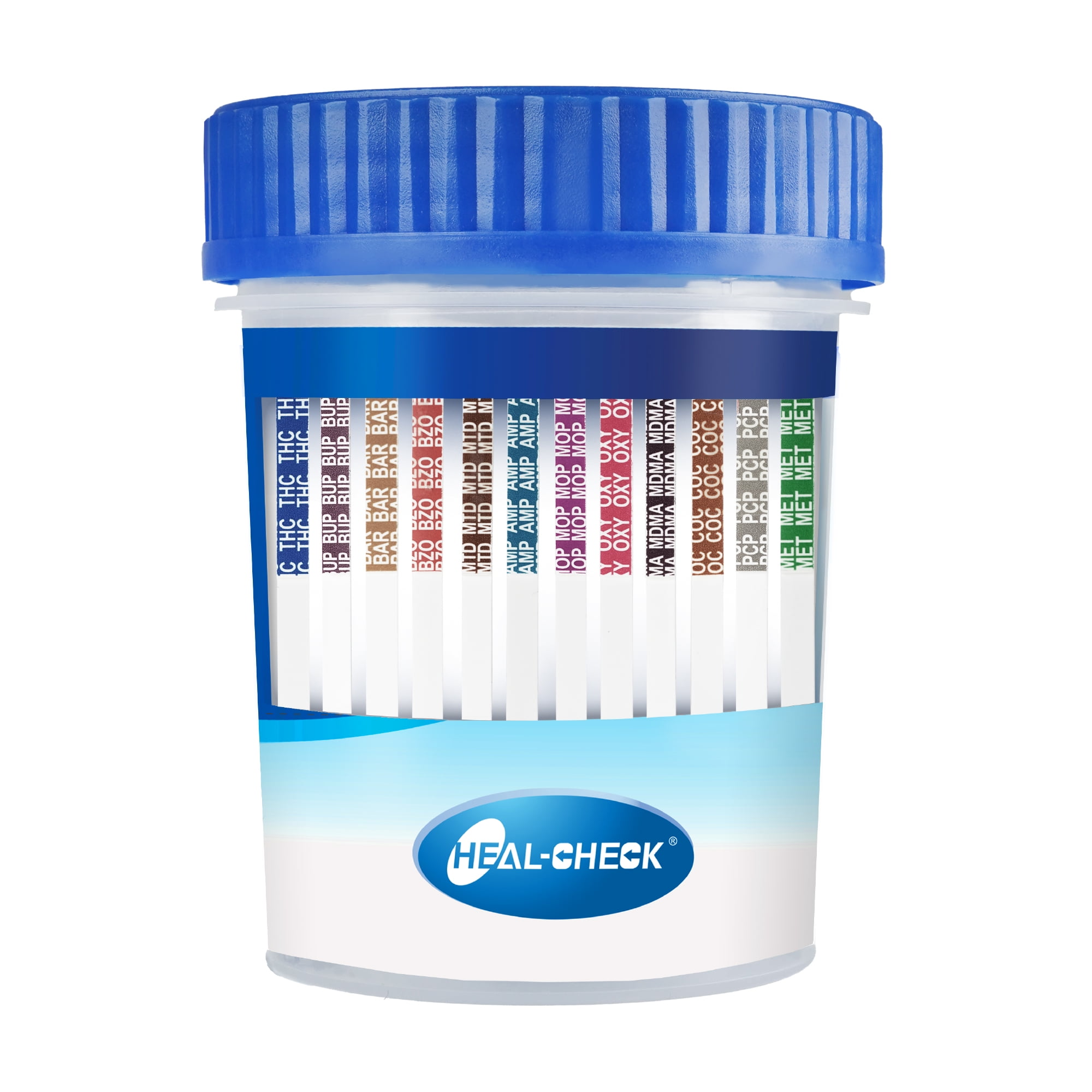 Prime Screen Kit de 16 paneles de prueba de drogas en orina (AMP, BAR, BUP,  BZO, COC, mAMP, MDMA, MOP/OPI, MTD, OXY, PCP, THC, ETG, FTY, TRA, K2)