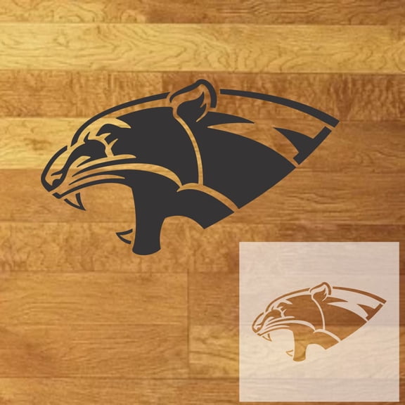 12" Panthers Mascot Athletic Stencil