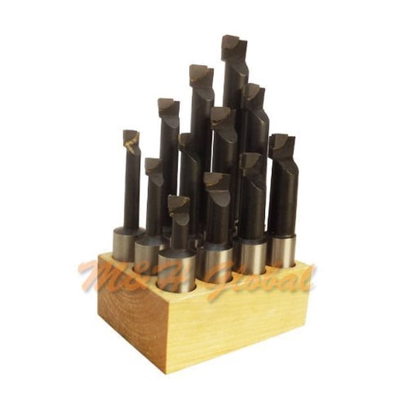 12 Pc 3/4'' Shank Bore Carbide Tip Boring Bar Set