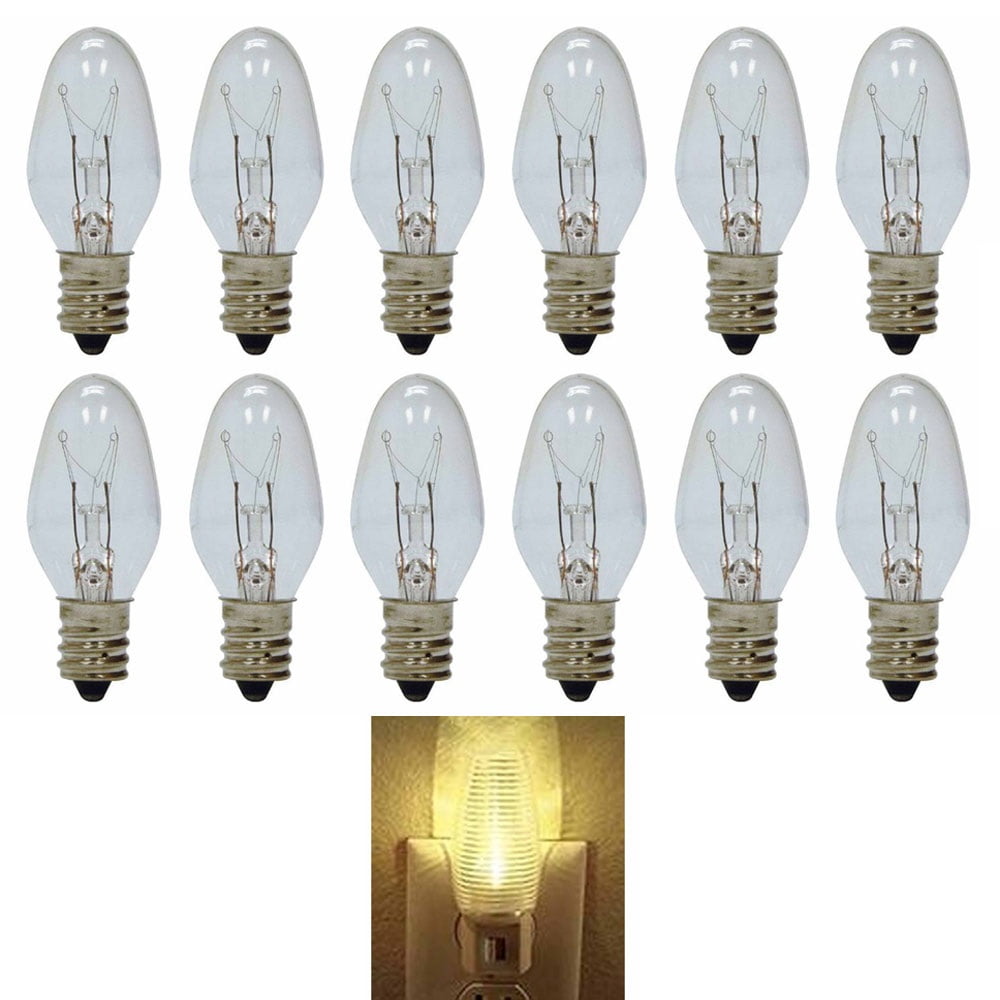 12 Pc 4 Watt Night Light Bulb Candelabra Lamp Christmas Home Lighting