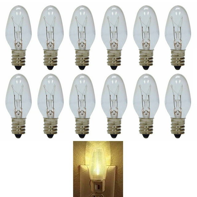 12 Pc 4 Watt Night Light Bulb Candelabra Lamp Christmas Home Lighting