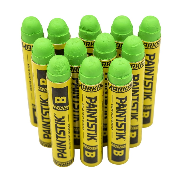 12 Pc Box Flourescent Green Markal B Paintstiks Glow UV Black
