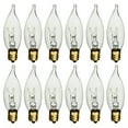 thumbnail image 1 of 12 Pc Candelabra Night Light Bulbs 60 Watt Clear Flame Tip 120V Decor Chandelier, 1 of 2