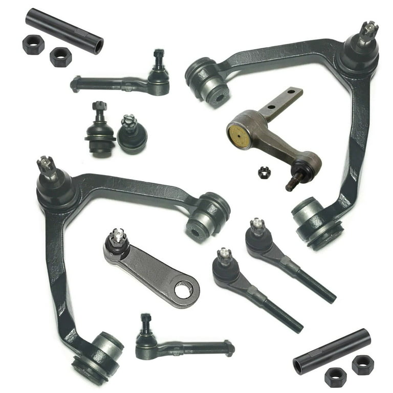 12 Pc Complete Steering Suspension Kit Only Tie Rod Ends Adjusting Sleeves  Idler & Pitman Arms Upper Control Arms & Ball Joints Fits select: 1997-2003 