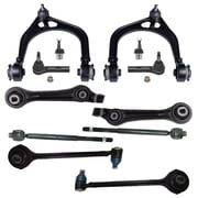 12 Pc Complete Suspension Kit Front Lower & Upper Control Arms, Inner & Outer Tie Rod Ends, Lower Ball Joints Adjustable Fits select 2005-2006 CHRYSLER 300C, 2006-2010 DODGE CHARGER