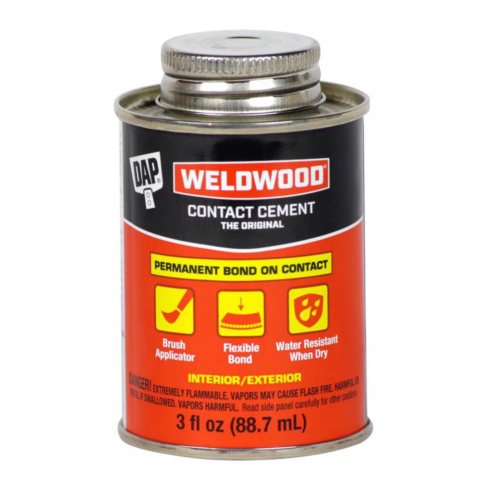 12 Pc, Dap Weldwood High Strength Rubber Contact Cement 3 Oz