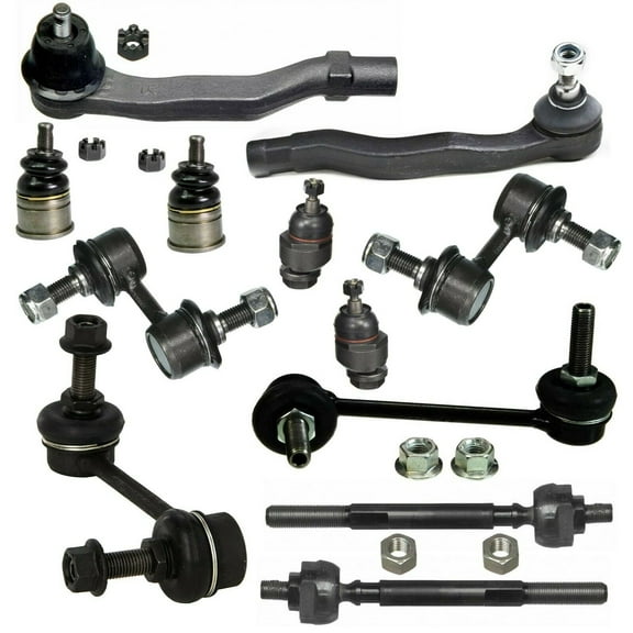 12 Pc Front & Rear Sway Bar Stabilizer Links + Inner & Outer Tie Rod Ends + Upper & Lower Ball Joints