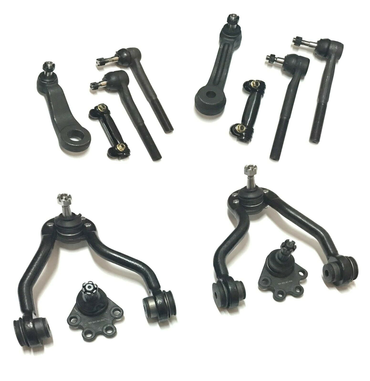 12 Pc Front Suspension Kit Adjusting Sleeves Inner & Outer Tie Rod Ends