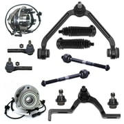 12 Pc Front Suspension Kit Control Arm, Passanger & Driver Side, Outer & Inner Tie Rod, Ball Joint, Steering Gear Bellows Fits select 2003-2009 FORD RANGER, 1995-2001 FORD EXPLORER