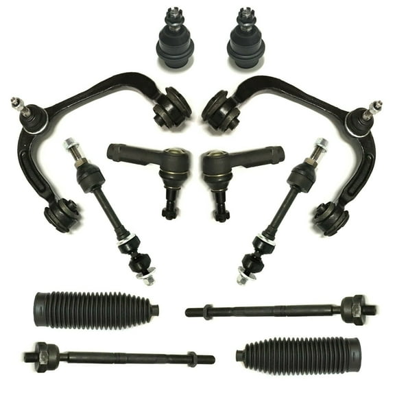 12 Pc Front Upper Control Arms + Complete Suspenson Kit Compatible with 4WD MODELS ONLY Fits select: 2005-2008 FORD F150, 2006-2008 LINCOLN MARK LT