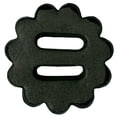 thumbnail image 1 of 12 Pc. Hilason Slotted Scalloped Leather Rosette Concho Saddle Black 1-1/2", 1 of 1