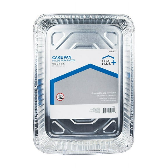 12 Pc, Home Plus Durable Foil 9 In. W X 13 In. L Cake Pan Silver 1 Pk