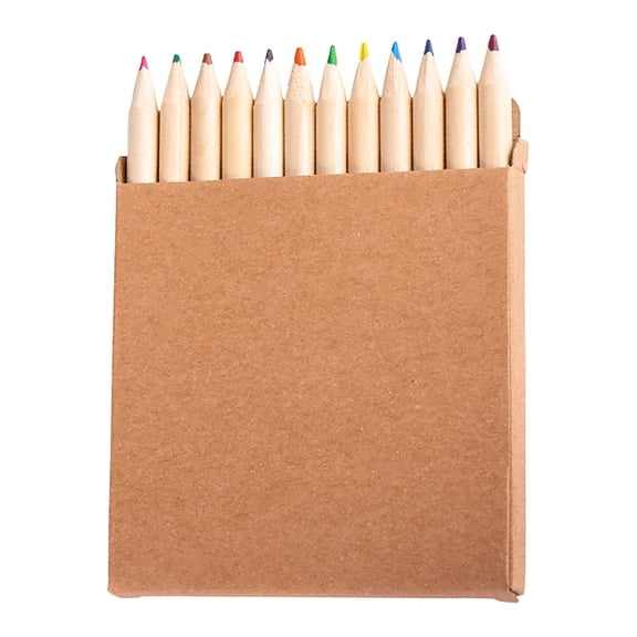 12 Pc Mini Colored Pencils,3.46 inch Coloring Drawing Pencil in Boxes,End of Year Gift for Man and Woman,Vibrant Drawing and Coloring Pencils for Party Favors,Art,Home and Office Supplies(Brown)
