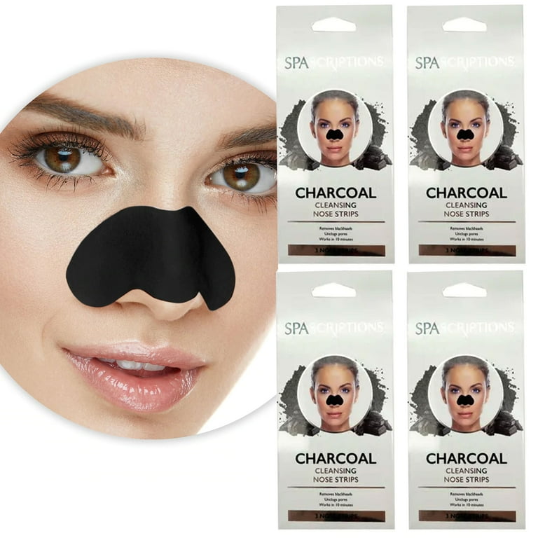 12 Pc Nose Mask Blackhead Charcoal Deep Pore Cleansing Strips Face