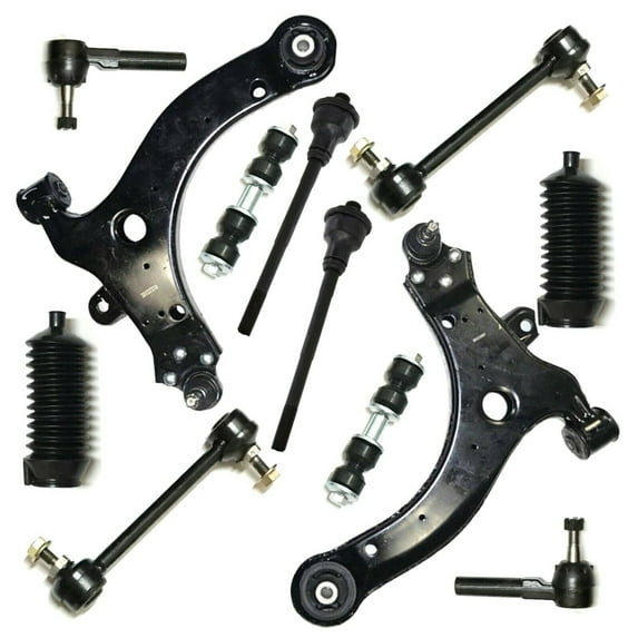 12 Pc Rear & Front Suspension Kit Tie Rod Linkages & Sway Bars, Rack & Pinion Bellow Boot, Control Arms & Ball Joints Fits select: 2000-2013 CHEVROLET IMPALA, 2014-2015 CHEVROLET IMPALA LIMITED