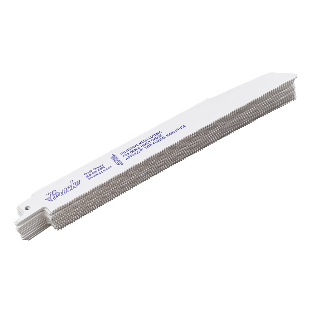 12 Pc Set Pack Super Cutter Reciprocating Saw Blades Thin & Heavy Gauge Metal 14 TPI 9" x 7/8" x .062" for Industrial Fire & Rescue