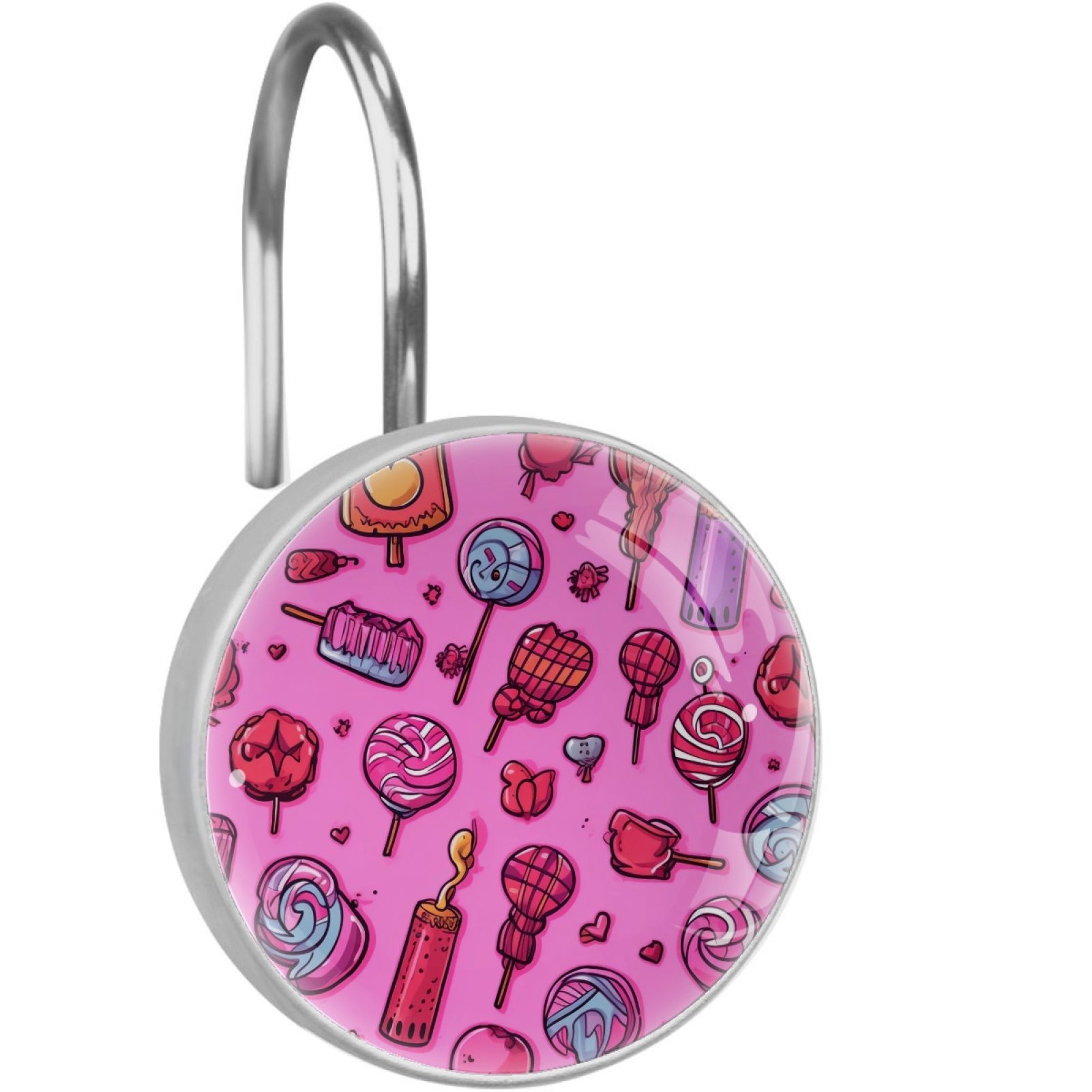 12Pc,Shower Curtain Hooks,Shower Hooks for Shower Curtain,Candies and