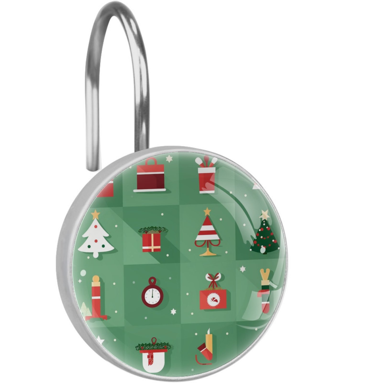 12Pc,Shower Curtain Hooks,Shower Hooks for Shower Curtain,Christmas