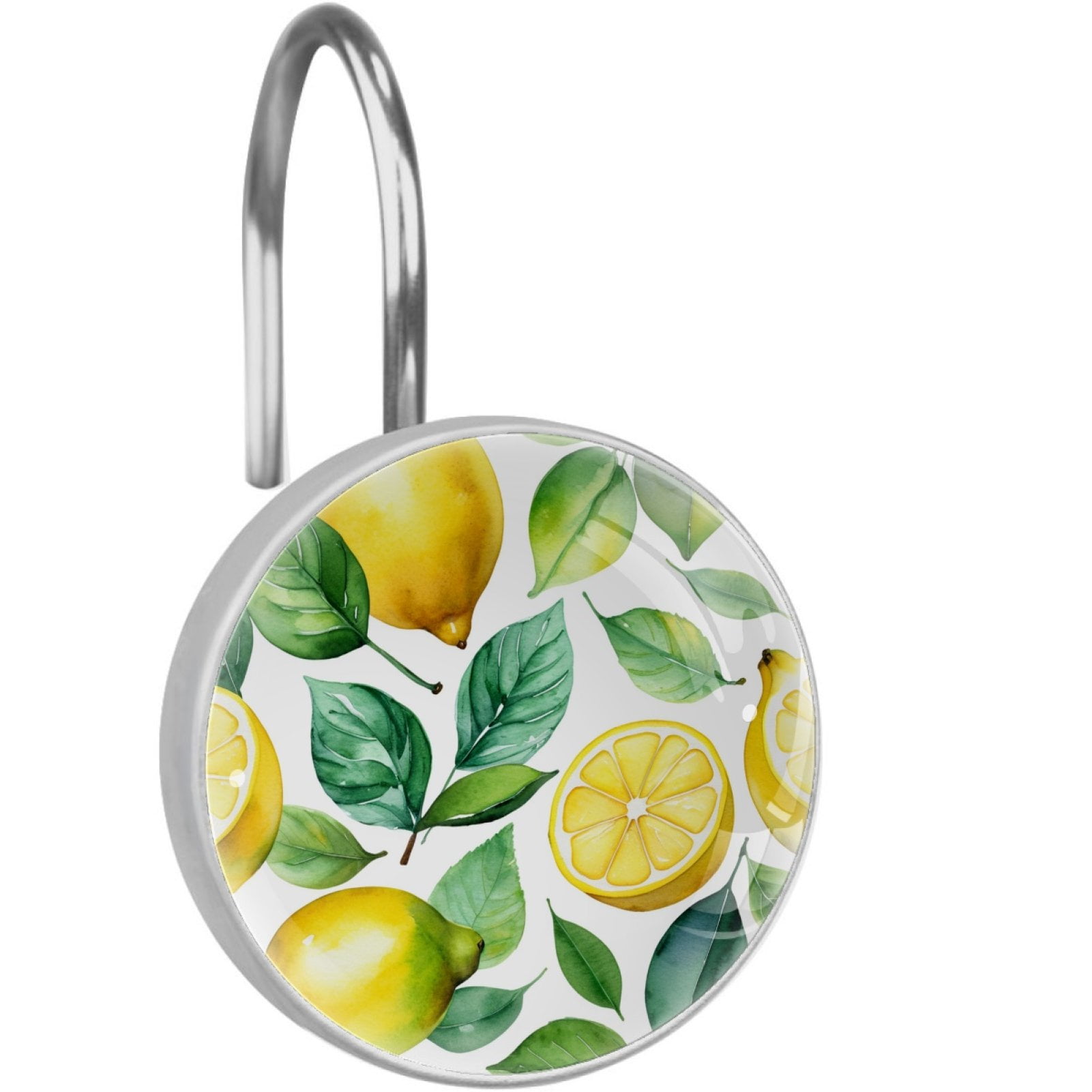 12Pc,Shower Curtain Hooks,Shower Hooks for Shower Curtain,Lemon Plant