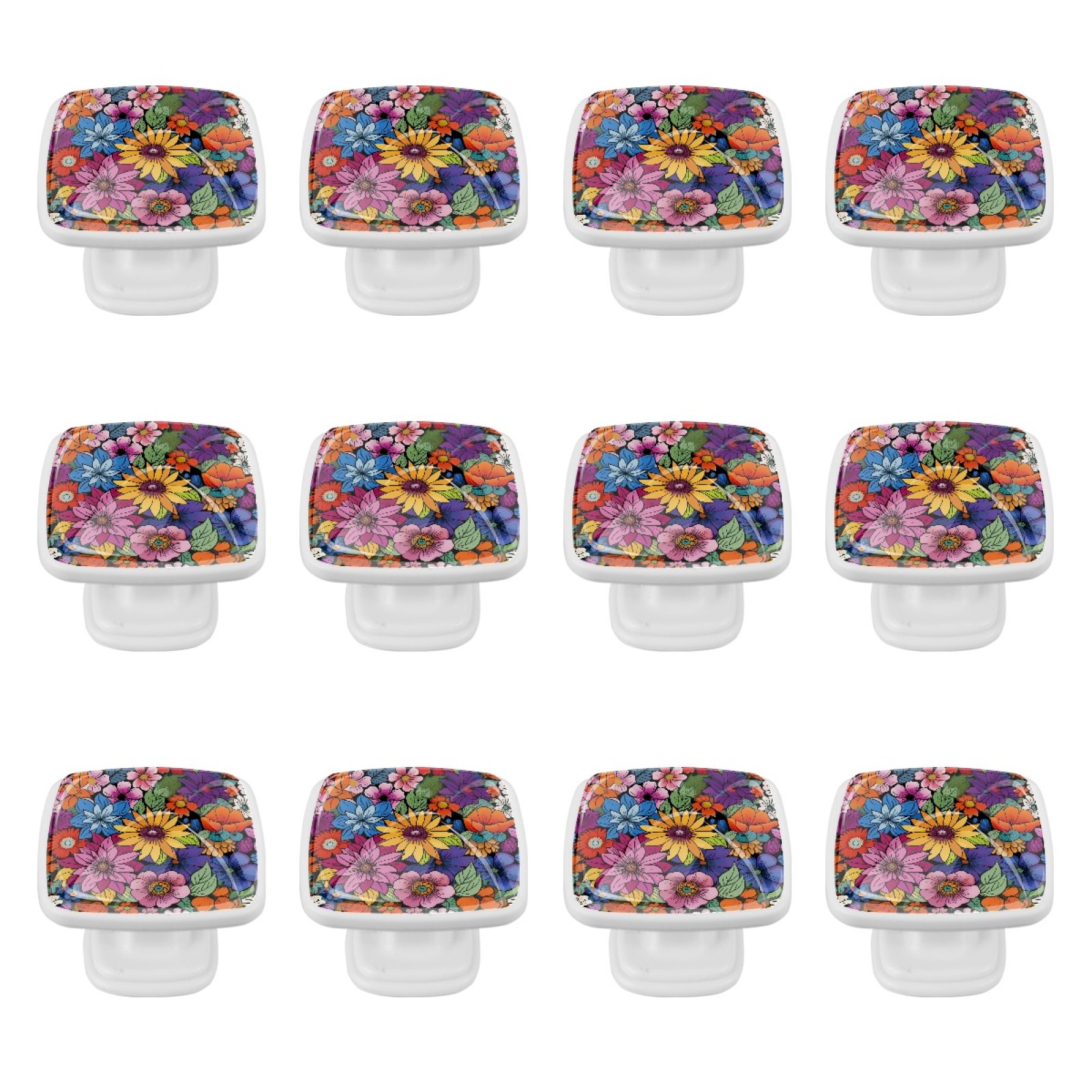 12Pc,Square Dresser Drawer Knobs,Kitchen Handles for