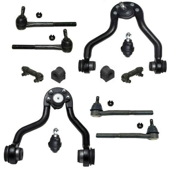 12 Pc Suspension Kit Adjusting Sleeves, Inner & Outer Tie Rod Ends, Stabilizer Bar Bushings, Upper Control Arms & Ball Joints Fits select: 1995-2000 CHEVROLET GMT-400, 1995-1999 CHEVROLET SUBURBAN