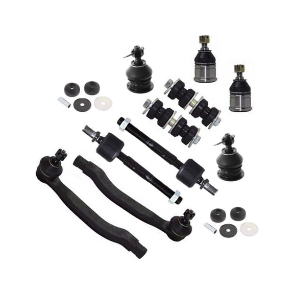 12 Pc Suspension Kit Front Inner & Outer Tie Rod Ends Upper Shock Mount Bushing Sway Bar Links Front Upper & Lower Ball Joints Fits select: 1994-1997 HONDA ACCORD, 1996-1999 ISUZU OASIS