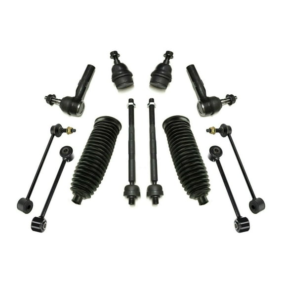 12 Pc Suspension Kit Front & Rear Sway Bar Links + Lower Ball Joints + Tie Rod Ends + Bellow Boots Fits select: 2005-2010 JEEP GRAND CHEROKEE, 2006-2010 JEEP COMMANDER