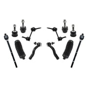 12 Pc Upper & Lower Ball Joints, Sway Bar Links, Outer Inner Tie Rod Ends, Rack & Pinion Bellow Boots, Suspension Kit Fits Ford Crown Victoria/Lincoln Town Car/Mercury Grand Marquis