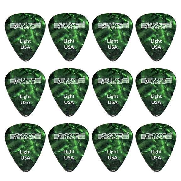 12 Pcs 0.46mm Light Gauge Guitar Picks, Flexible Celluloid Picks for Acoustic Electric Bass Guitar, Textured Grip for Smooth Strumming & Warm Tone