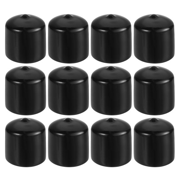 Uxcell Round Rubber End Caps Flexible Rubber Screw Covers for Metal Tube 1-1/8" 12pcs