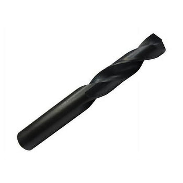 12 Pcs, 1/2" Hss Black Oxide Heavy Duty Split Point Stub Drill Bit, Drill America, D/Ast1/2, Flute Length: 2-1/4"; Overall Length: 3-3/4"; Shank Type: Round; Number Of Flutes: 2