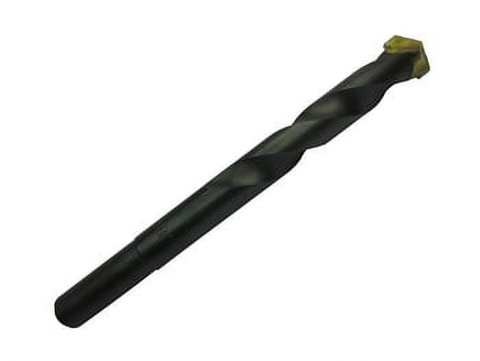12 Pcs, 1/4" X 4" Carbide Tipped Masonry Drill Bit, Drill America, Dam4X1/4, Finish: Black Oxide; Overall Length: 4"