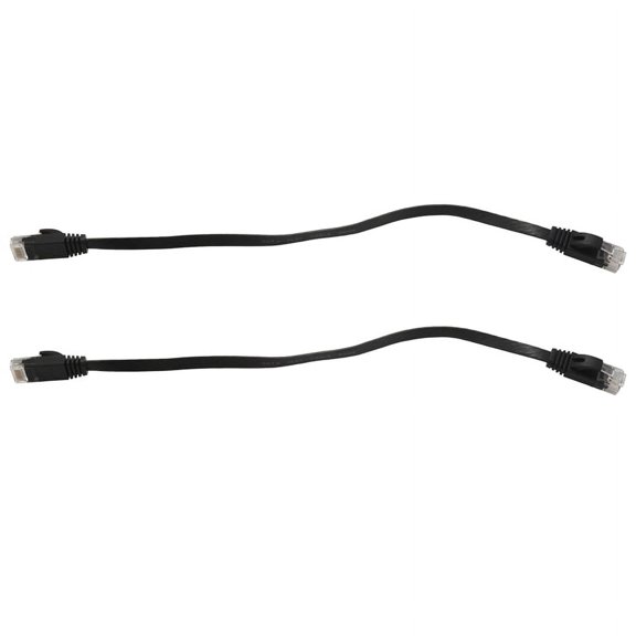 12 Pcs 1 Ft Flat Internet Network Cable Solid Cat6 High Speed Patch Lan Wire With Snagless Rj45 Connectors
