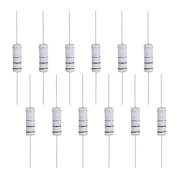 12 Pcs 100 ohm Resistor 5 Watt Metal Film Fixed Resistor for Breadboard and DIY Electronics