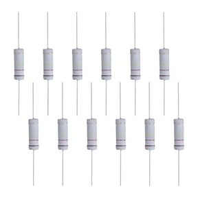 12 Pcs 120K ohm Resistor 5 Watt Metal Film Fixed Resistor for Breadboard and DIY Electronics