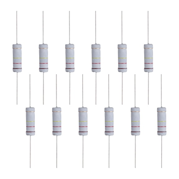 12 Pcs 120K ohm Resistor 5 Watt Metal Film Fixed Resistor for Breadboard and DIY Electronics